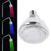 New Multi Temperature Small Control color LED Spray Head Fixed Silver Size Colorful Sensor Shower Round