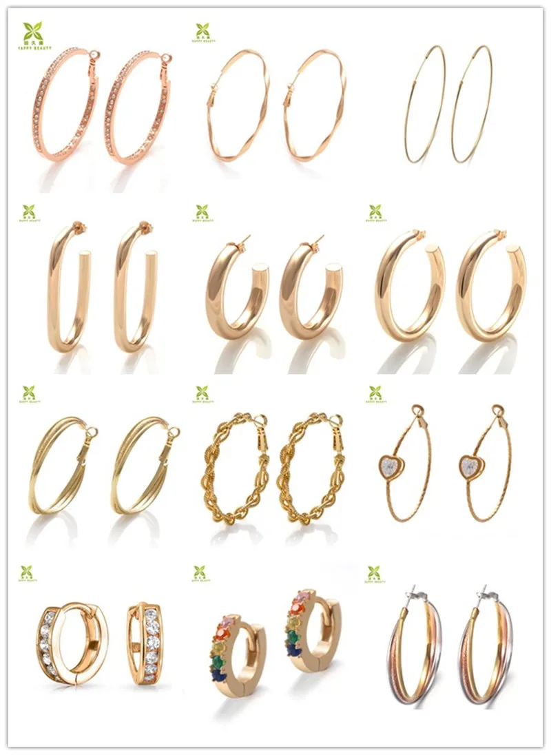 Lucky Jewelry Personalized Script Name Earring Gold Tube Hoop Name