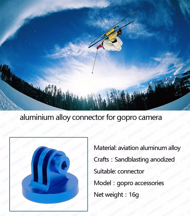 Hot New Products For 2016 CNC Machining Aluminum Alloy Camera Accessories Selfie Monopod Tripod Mount Adapter For Action Camera