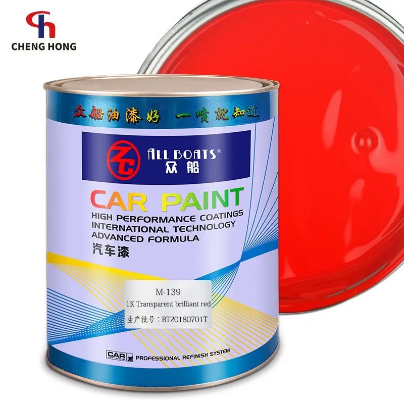 Anti Corrosion Auto Refinish Acrylic Paint 1k Bright Red Metallic Color