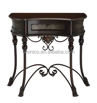 American Style Bedroom Wood And Cast Iron One Drawer Night Stand Bed Side Table Buy Cast Iron Night Stand Amercian Bed Side Table Bedroom Night