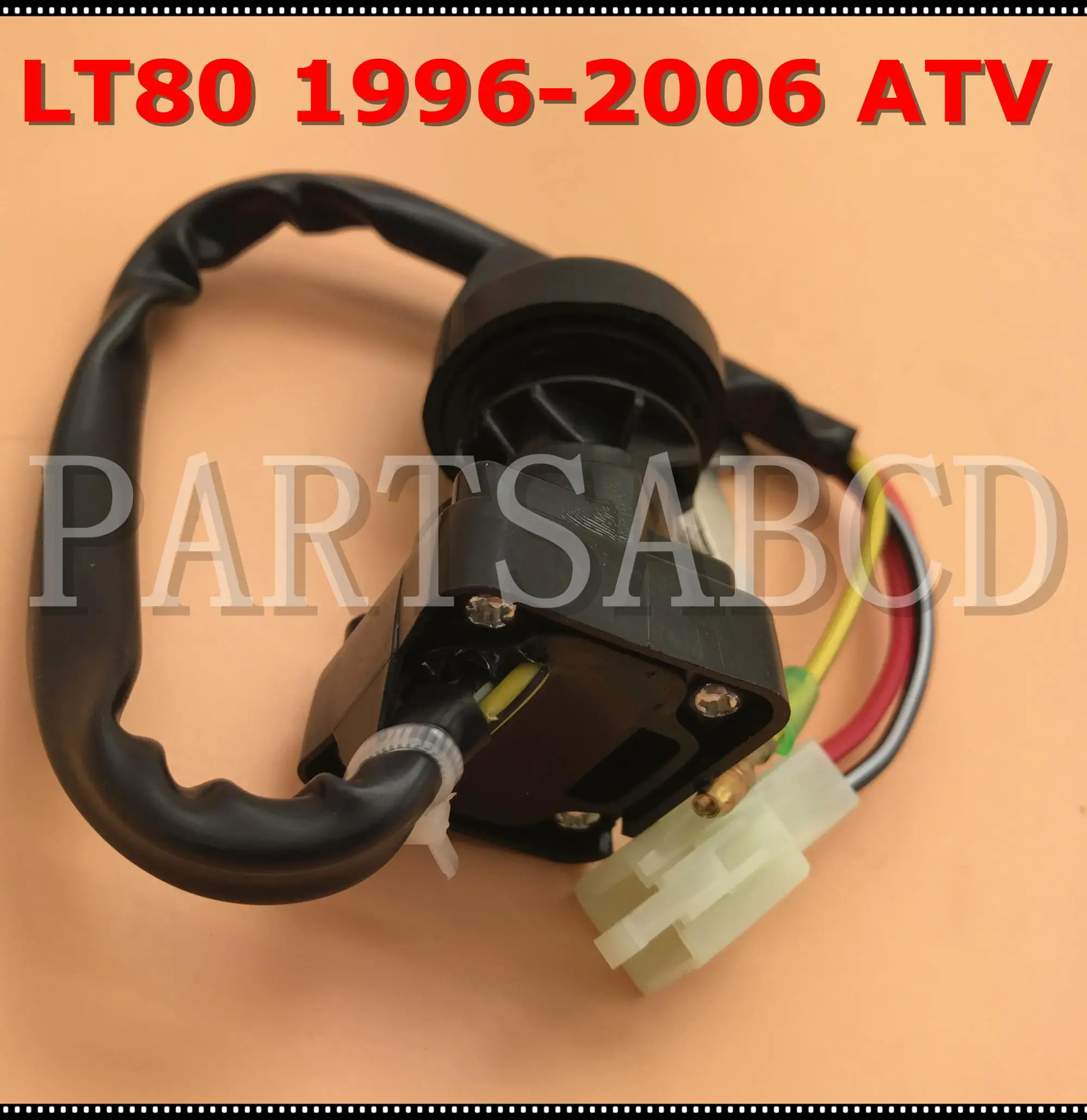 Interrupteur à Clé Allumage Pour Suzuki LT-80 LT80 (1996-2006) - Remplacement Direct, Noir - Pièce VTT / Quad