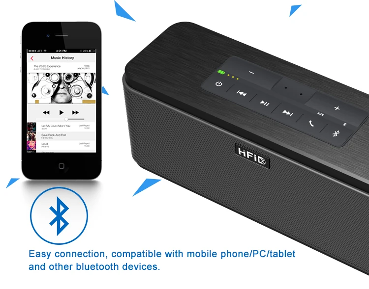 HFD-810U OEM Big Bass Bluetooth Speaker Original Design Made From China - ANKUX.COM