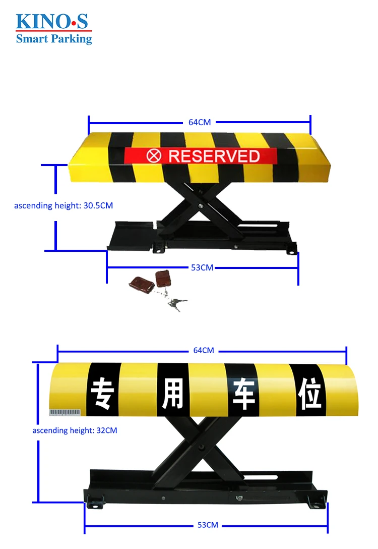 Remote Control Parking Barrier Locks Automatic Parking Barricades