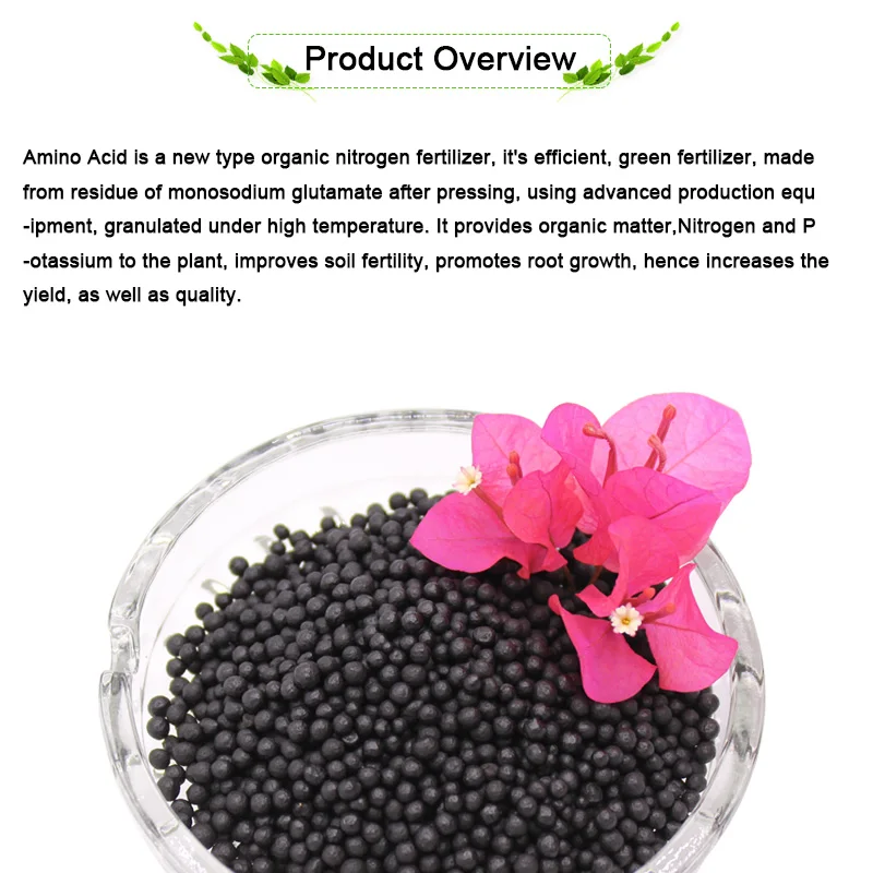 Manufacturer Amino Acid Organic Fertilizer NPK 12-3-6 for agriculture