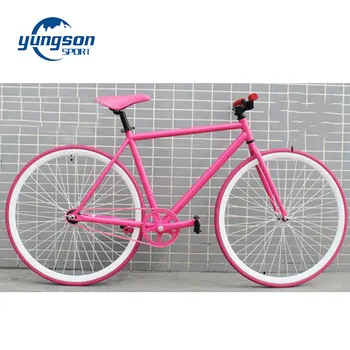 pink fixed gear bike