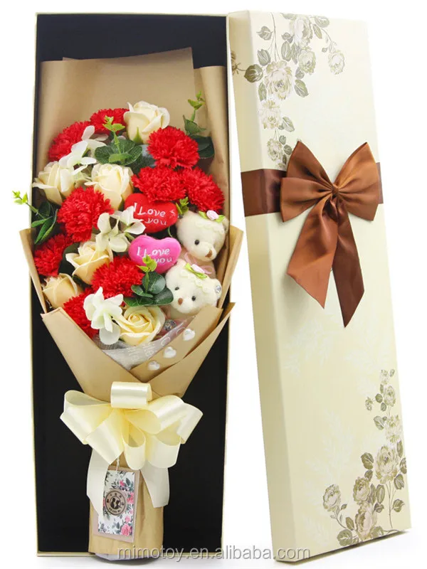 Cartoon Cute Kids Plush Toy Teddy Bear Flower Bouquet For Bridal New