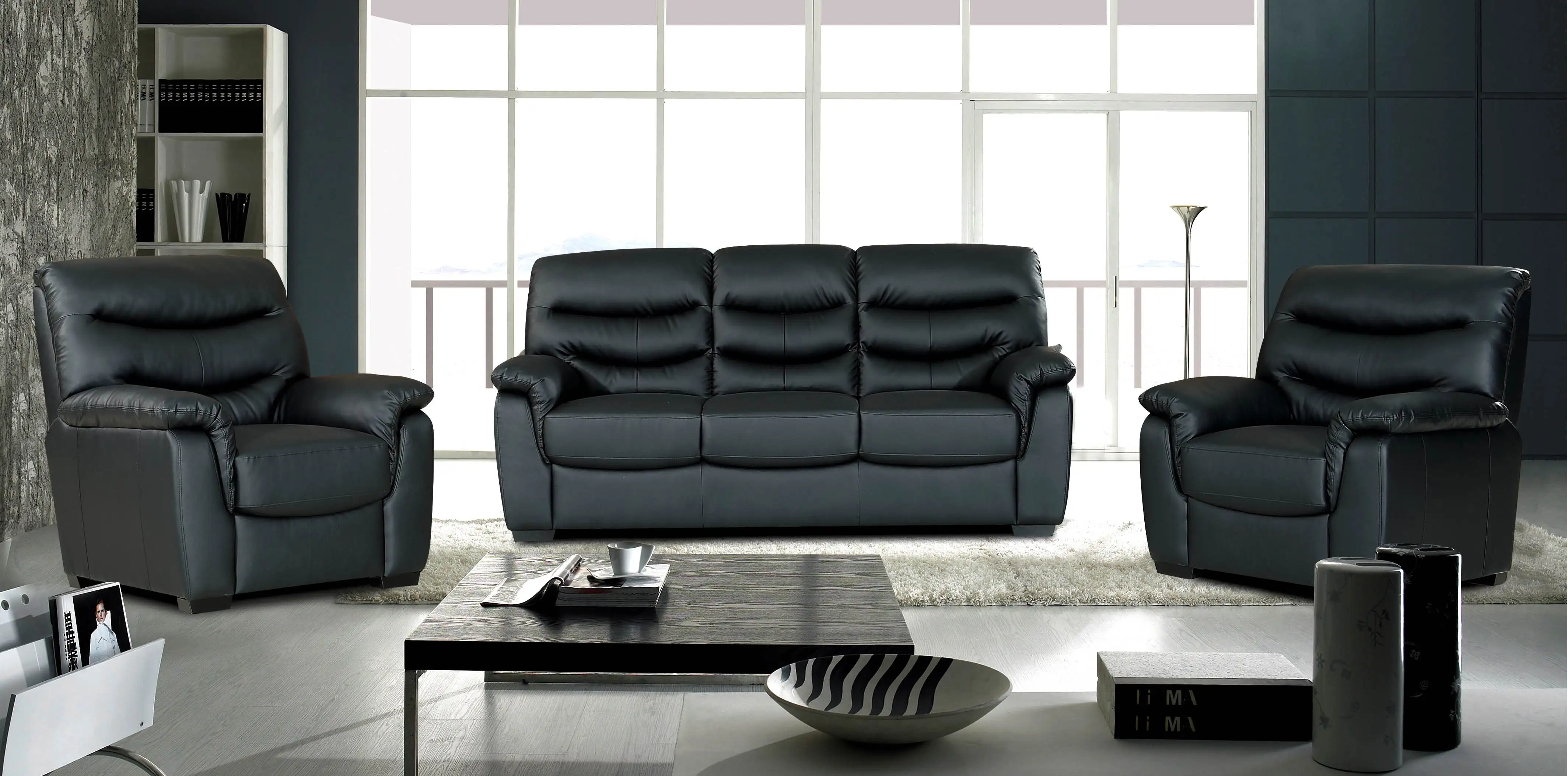 Frank Furniture Elderly Leather Sofa Set Designs Soft Comfortable 3 2 ...