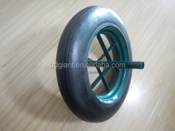 14" Heavy Duty Wheelbarrow Solid Rubber Wheels/Tires