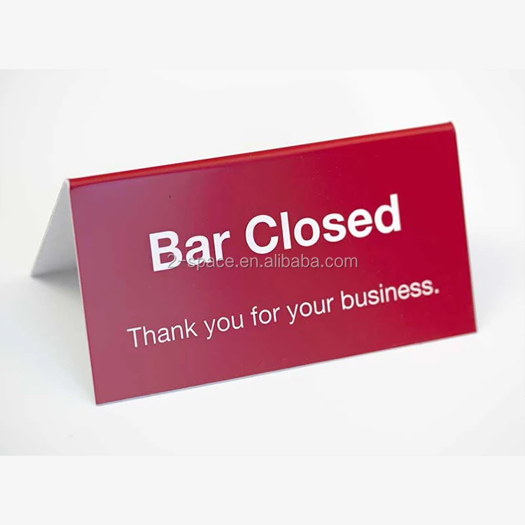 Laser Engraved Plastic Private Tent Catering Table Reserved Signage