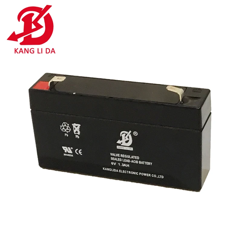 Rechargeable Vrla Battery 6v 1.3ah Storage Lead Acid Battery Deep Cycle ...