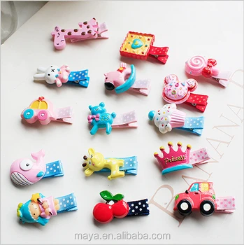 Colors New Design Korean Cute Baby Girls Hairpins Resin Acrylic
