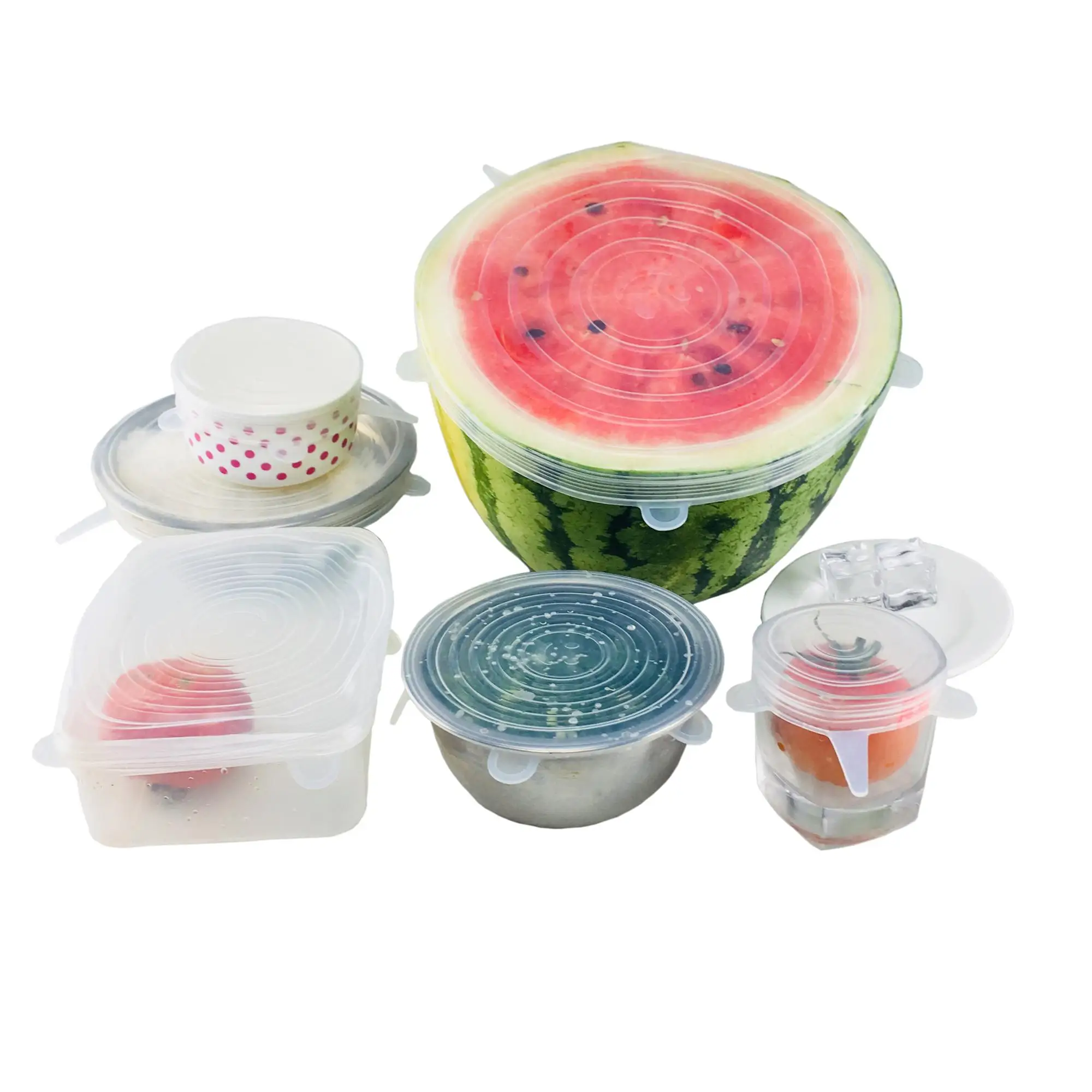 Silicone Stretch Lids,6pack Of Various Size Storage Covers,Airtight