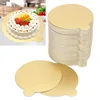 mini golden round mousse cake board dessert boards with small tab