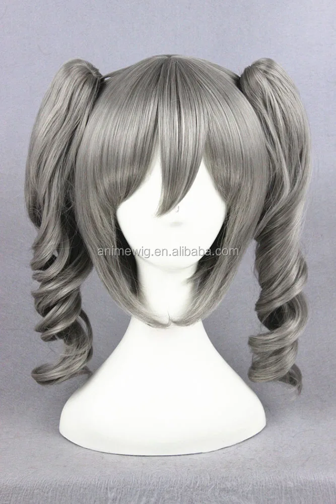 grey pigtail wig