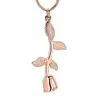 Rose Flower Cremation Urn Necklaces for Ashes, Cremation Ash Jewelry Memorial Necklace for Human Pets Dogs Ashes with 22" Chain