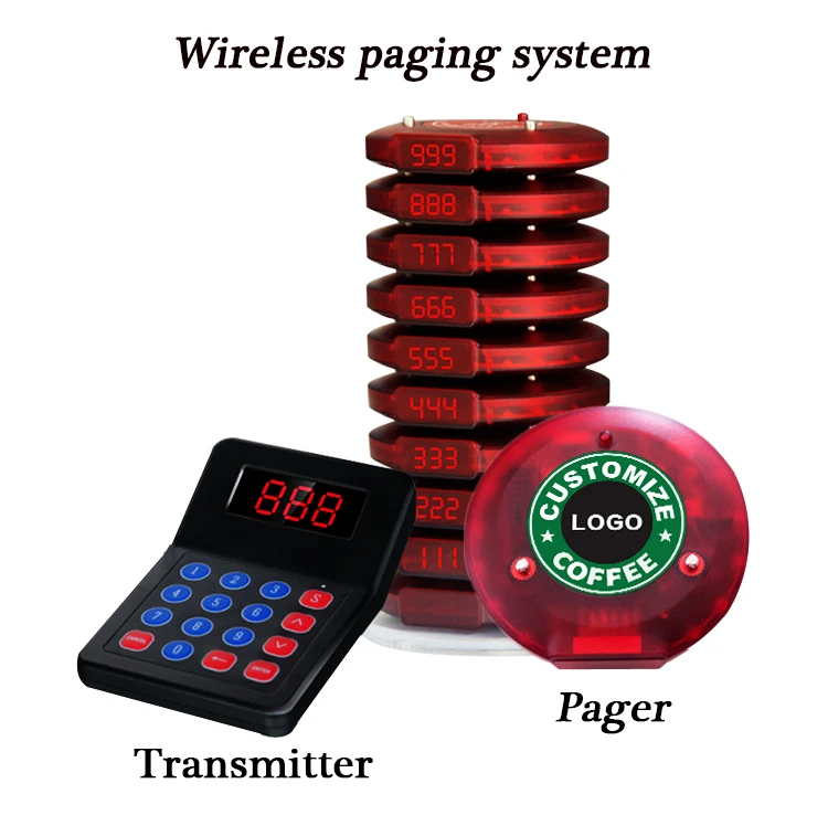 Artom Electronic Table Buzzer System Wireless Guest Coaster Pager With