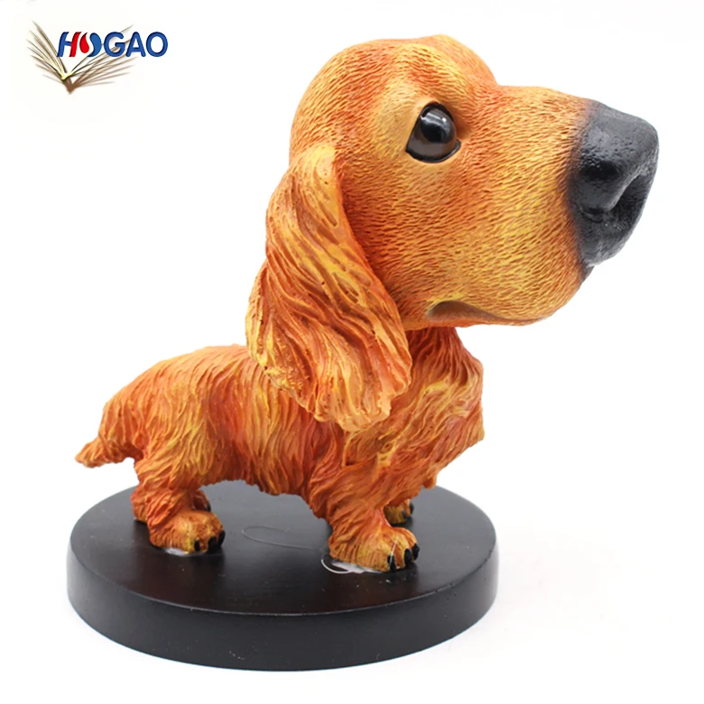 Resin Craft Cute Animal Golden Retrievers Oem Factory Wholesale Car