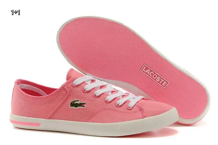 ladies pink lacoste trainers