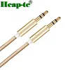 Gold Plated Aux Cable 3.5mm jack Male to Male Audio Cable for car iPhone MP3 / MP4 Headphone Speaker Nylon Alloy Plug