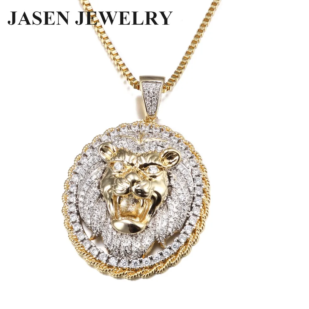 Cz Bling Jewelry Gold Jewelry Lion Head Pendant - Buy Lion Jewelry