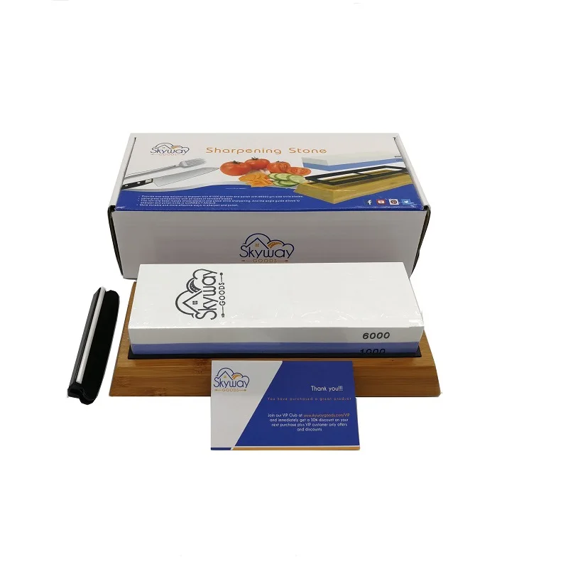 Natural Wet Stone 1000 6000 Set Carborundum Laser Sharpener Knife Water