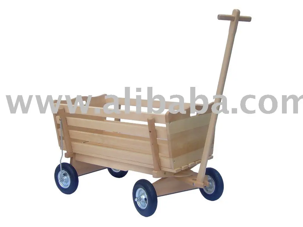 wooden pull along cart