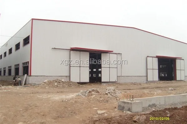 economic multi-span construction steel frame warehouse