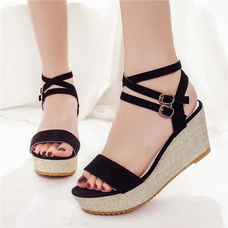 Cheap Fashion Fancy Lady Wedge Heel Shoe Woman Sandal - Buy Woman ...
