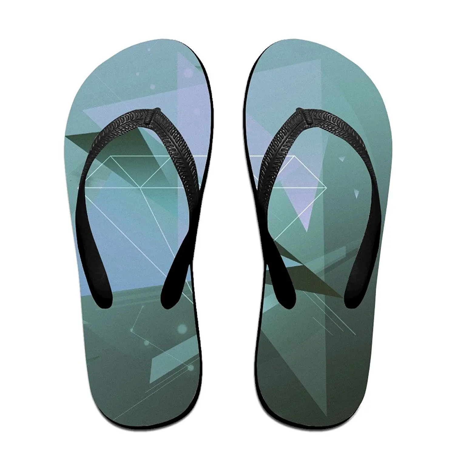 Jinqiaoguoji Design Summer Shapes Shape Line Points Womens Sandals Beach Sandals Pool Party Slippers Flip Flops