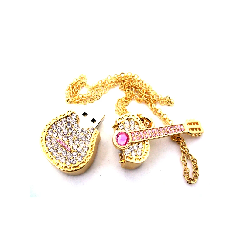 4GB Guitar USB Flash Pen Drive Necklace Jewelry USB Free Shipping USB Flash - ANKUX.COM