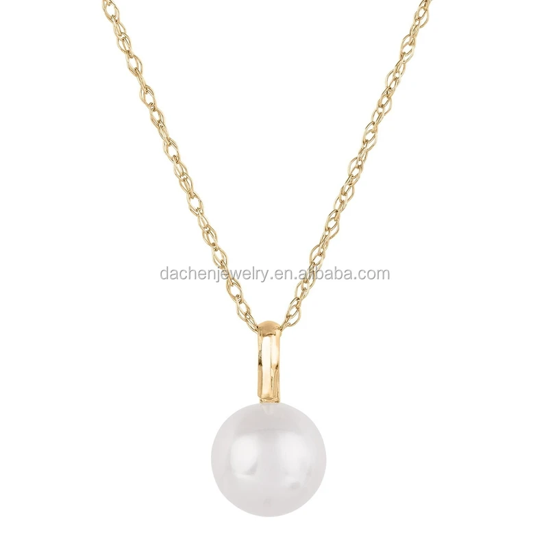 single pearl on gold chain
