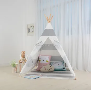 striped teepee tent