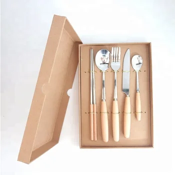5pcs Wooden Handle Flatware Sets Stainless Steel Cutlery Set Product On Alibaba 5pcs Wooden Handle Flatware Sets Stainless Steel Cutlery Set Product On Alibaba