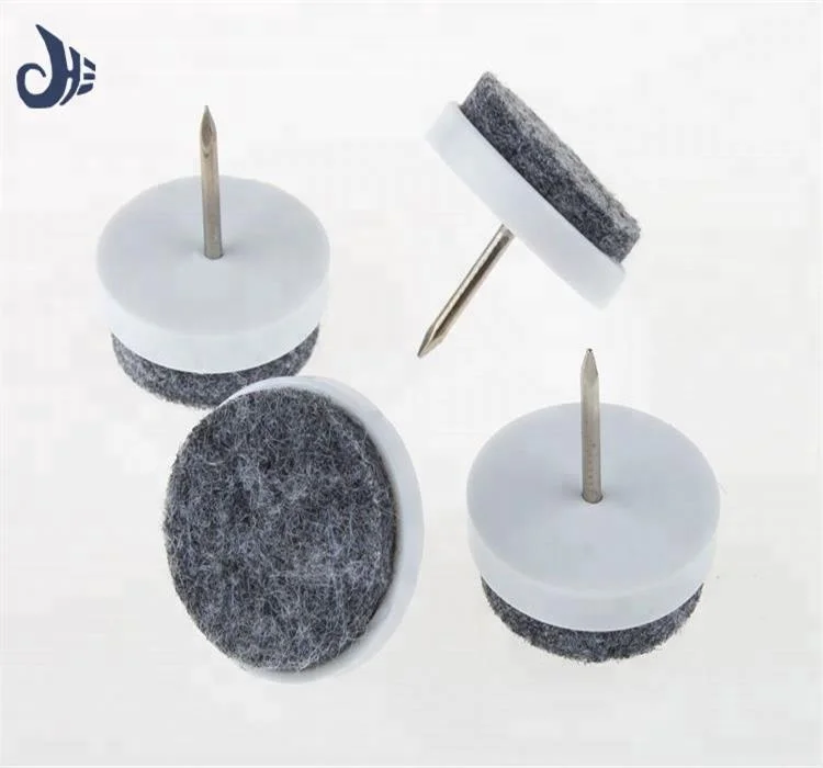 Round Heavy Duty Screw On Antisliding Felt Pads For Wooden Furniture Chair Tables Feet
