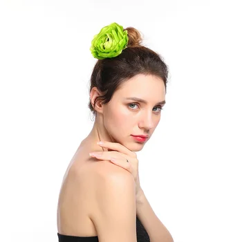 Women S Hair Accessories Big Peony Flower Hairpins Fabric Floral