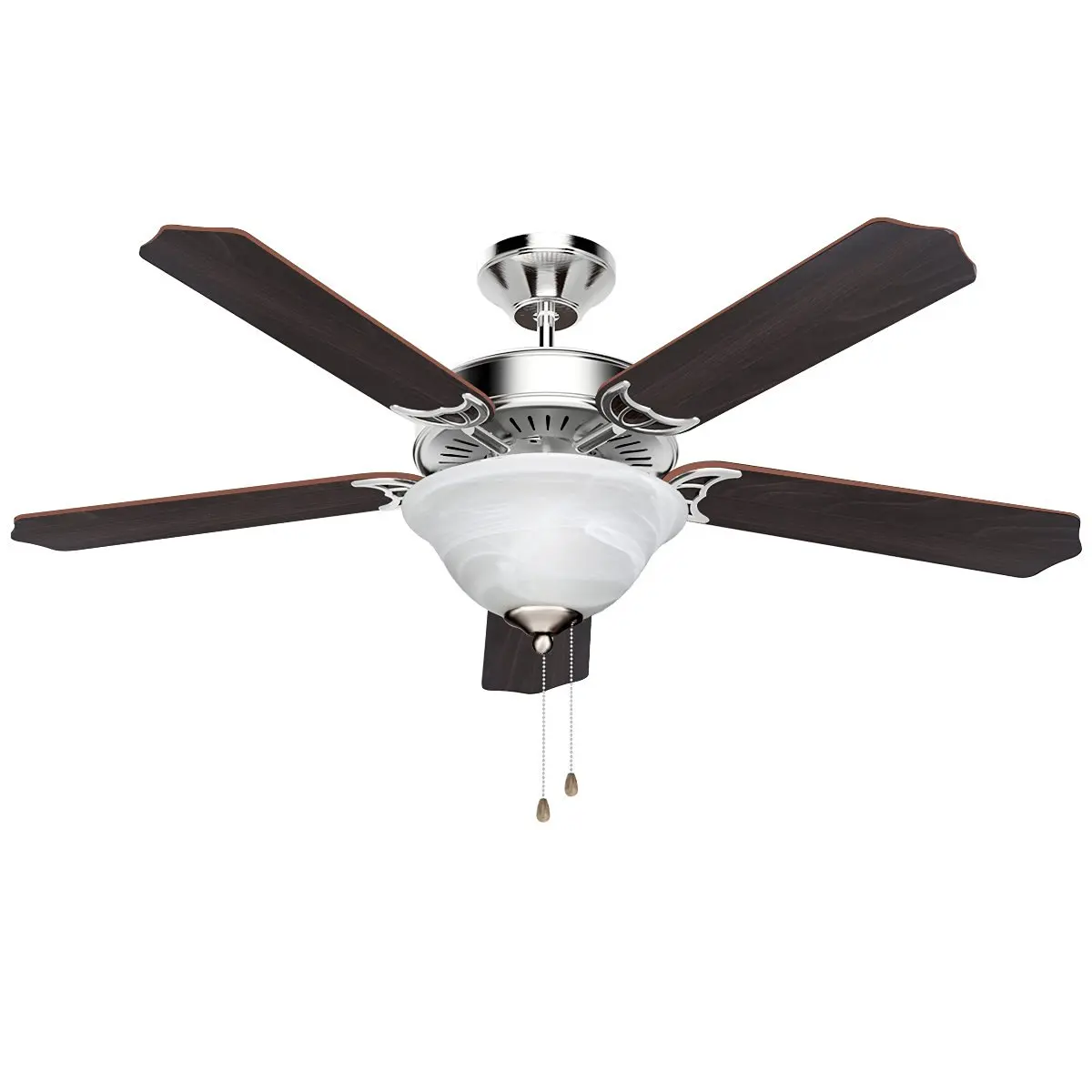 Buy Le 52 Inch Indoor Ceiling Fan Light Fixture 5 Wooden Brown