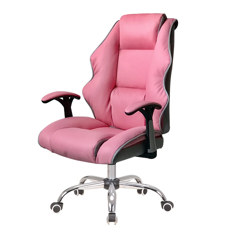 Sedia Ufficio Comfortable Lumbar Support Leather Pink Ergonomic Gaming
