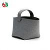 Free sample high quality home storage round unique felt storage firewood basket made in China