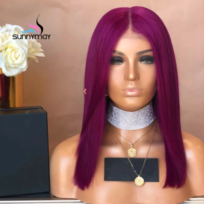 Wholesale Dark Purple Wig Cosplay Brazilian Human Hair Full Lace