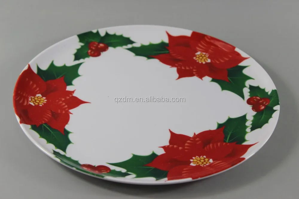Christmas Flower Melamine Dinner Plate And Dish For 2016