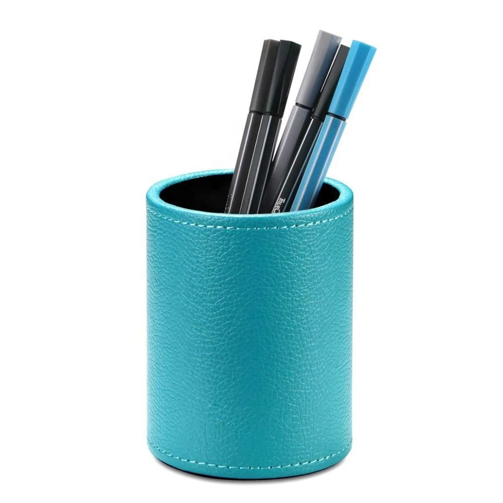 Customized Promotion Multicolor Factory Direct High Grade Pu Leather Pen Cup Pen Holder Buy