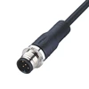 UL Approved Waterproof IP68/69K M12 5/8 pin Male A/B/D Code Straight Electrical Connector with 360 Shielded