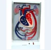 Electric heart beat and blood circulation model, cardiac blood flow model