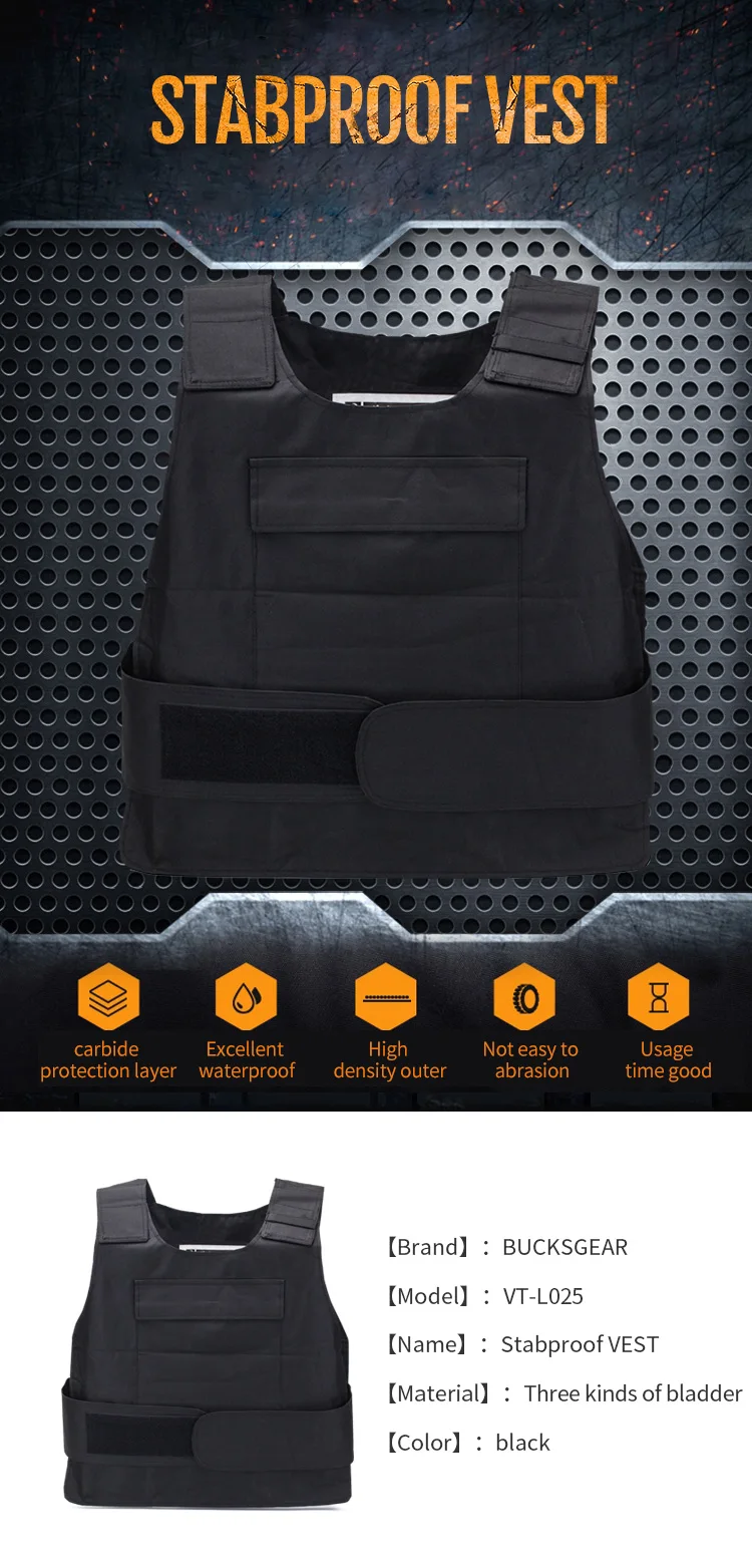 Bucksgear Level 5 Military Bulletproof Army Combat Body Armor Vest Plate Carrier Ballistic Stab