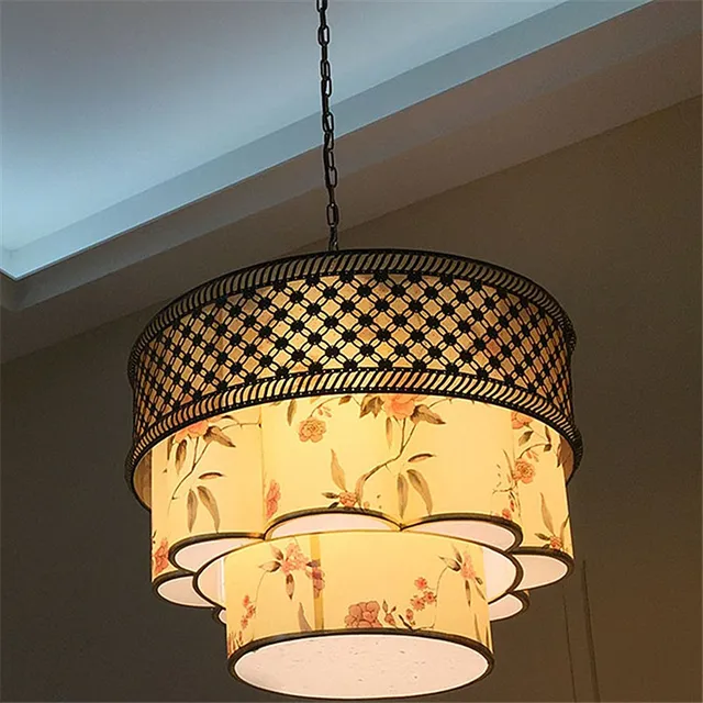 Hanging Fabric Lamp Shades In Unique Style Drum Lampshade Big