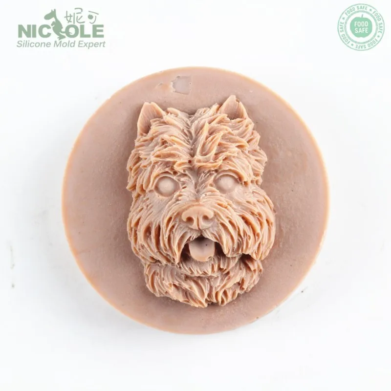 Nicole Homemade 2d Dog Circle Soap Silicone Molds Animal Shape Molds Buy Dog Silicone Molds