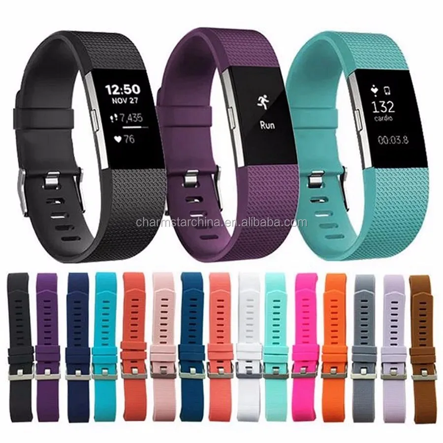 Replacement Silicone Rubber Band Strap Wristband Bracelet For Fitbit CHARGE2 New