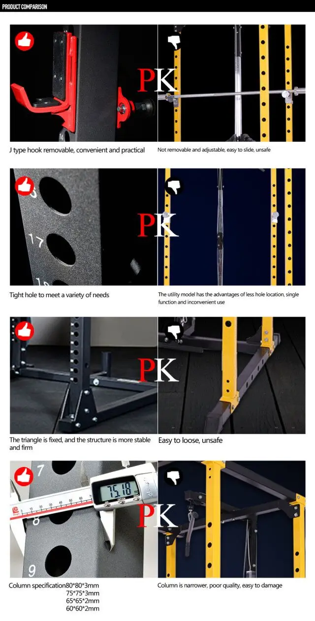 China Suppliers Smith Machine Squat Rack power rack  Gym Machines