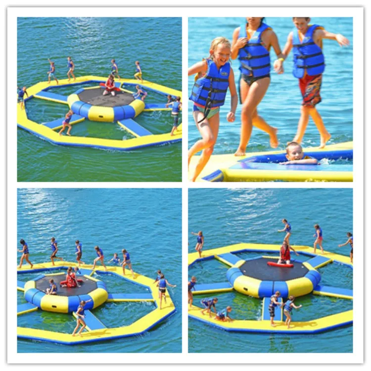 inflatable floating trampoline